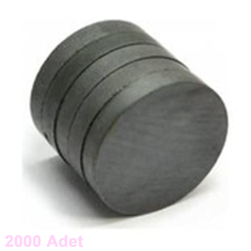 Çap 15 mm Kalınlık 3 mm Yuvarlak Kömür / Ferrit Mıknatıs Oxit Magnet