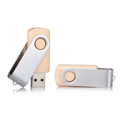 64 GB Ahşap Döner Kapaklı USB Bellek Promosyon Ürün