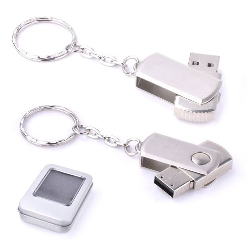 64 GB Döner Kapaklı Metal Anahtarlık USB Bellek Promosyon Ürün