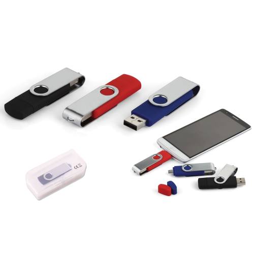 64 GB Döner Kapaklı USB Bellek (OTG Özellikli) Promosyon Ürün