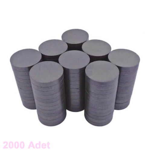 Çap 10 mm Kalınlık 3 mm Yuvarlak Kömür / Ferrit Mıknatıs Oxit Magnet