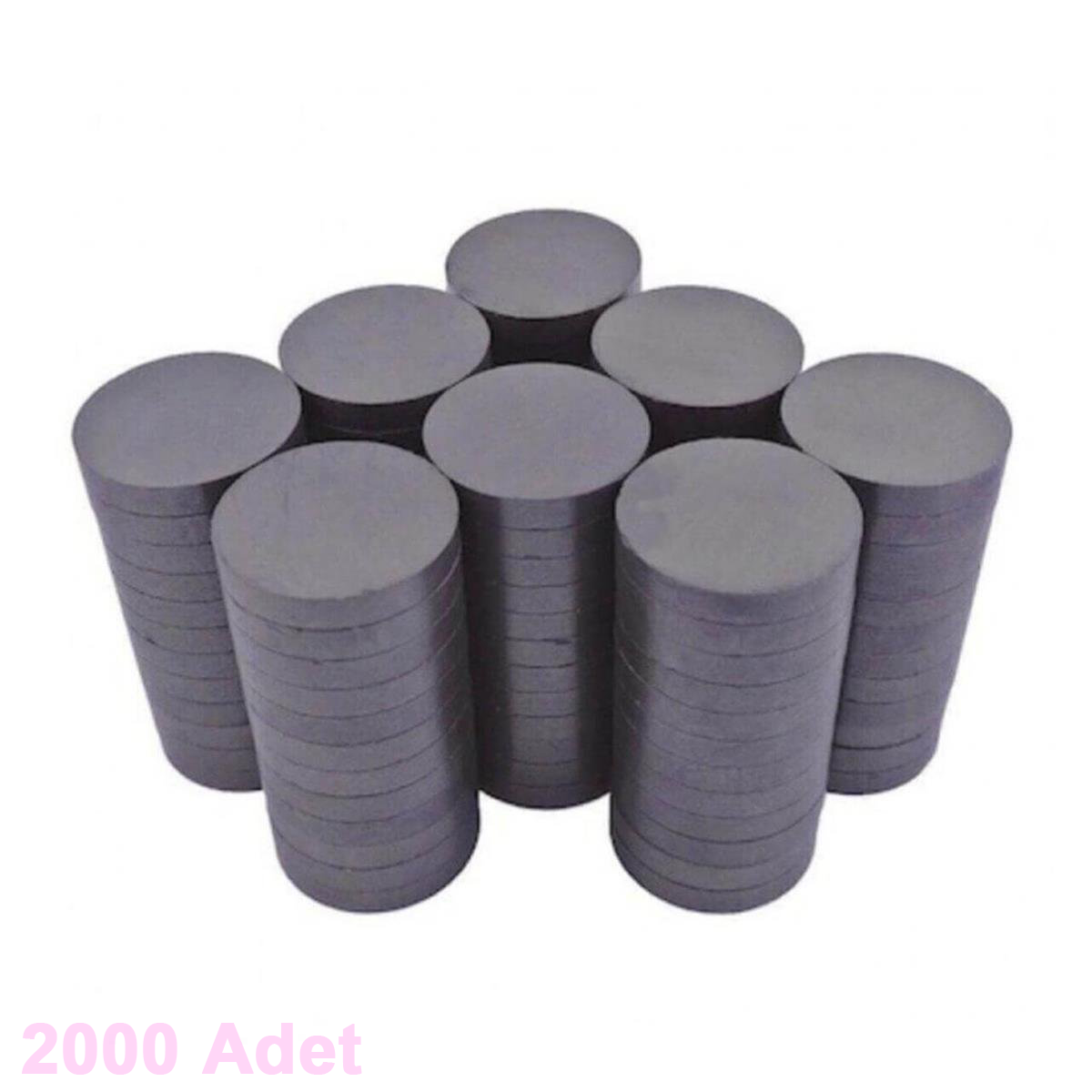 Çap 10 mm Kalınlık 3 mm Yuvarlak Kömür / Ferrit Mıknatıs Oxit Magnet
